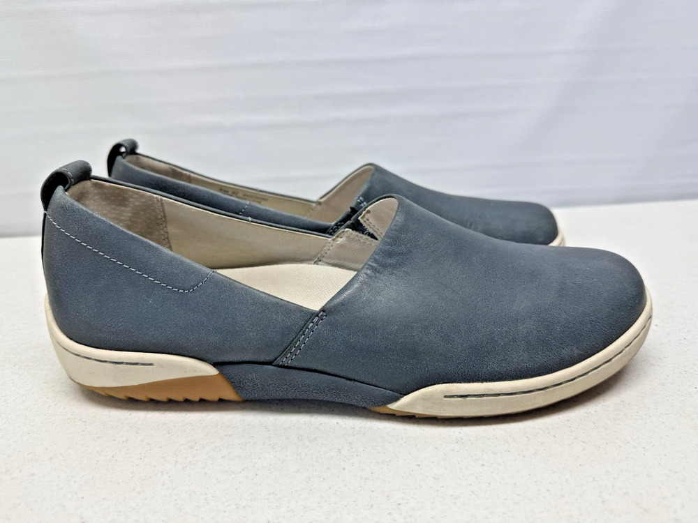 DANSKO Reba Women's Blue Leather Moc Loafers Shoes 42 /12